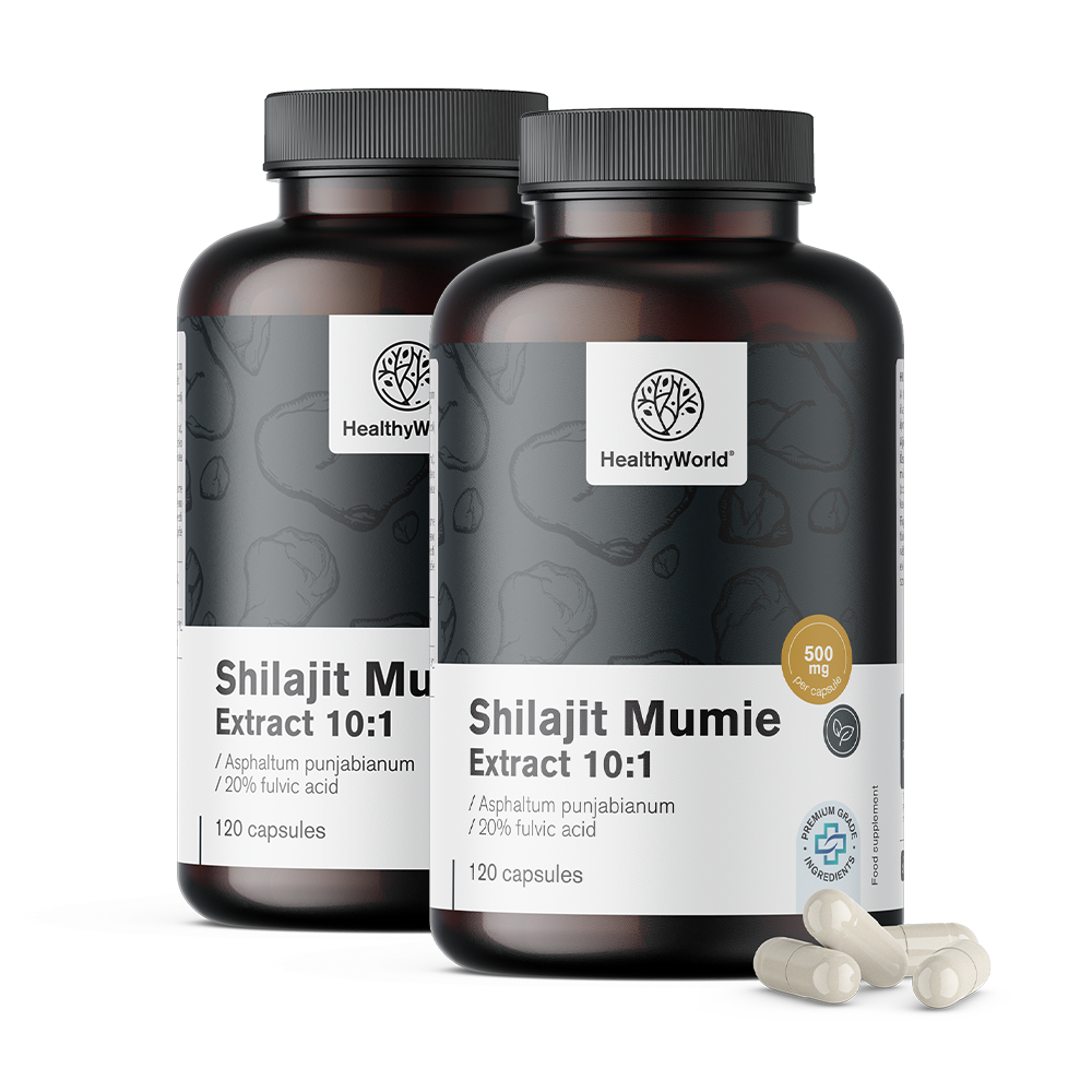 Shilajit Mumie 10:1 ve formě kapslí