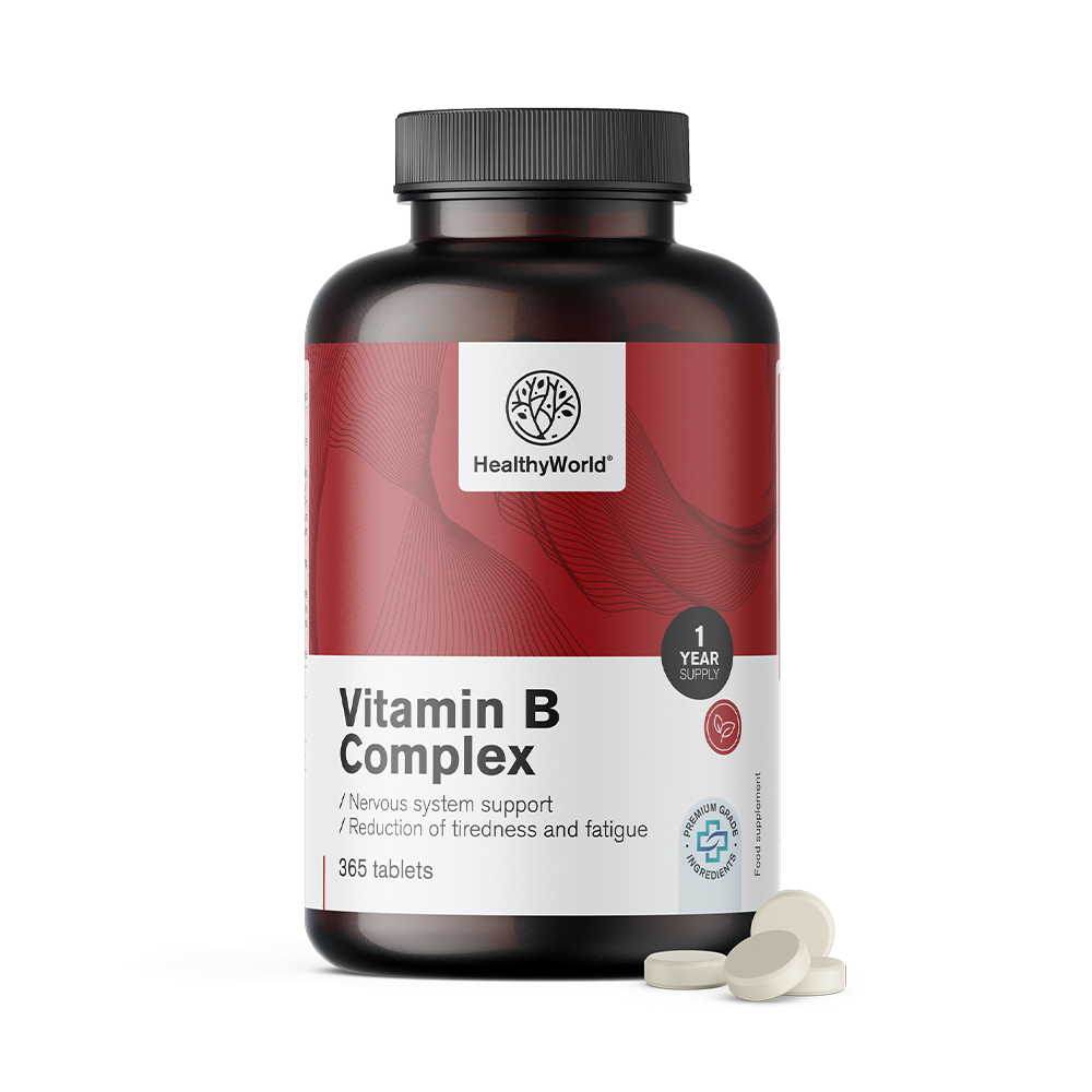 Vitamínový komplex B s všemi vitamíny B.