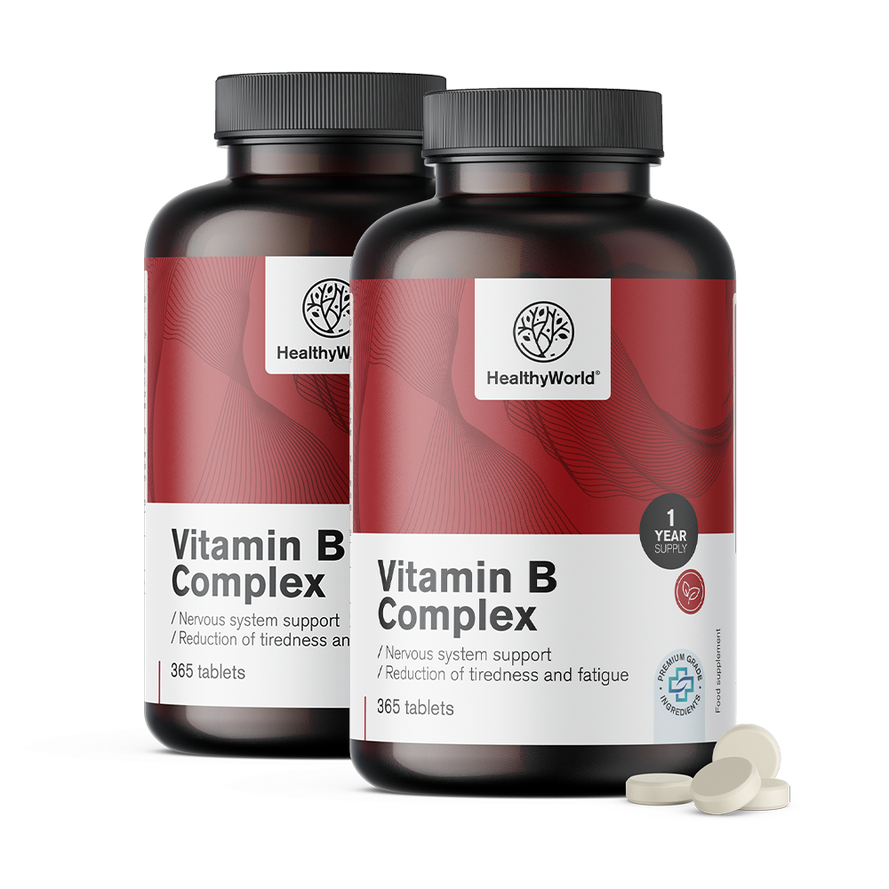 Vitamínový komplex B s všemi vitamíny B.