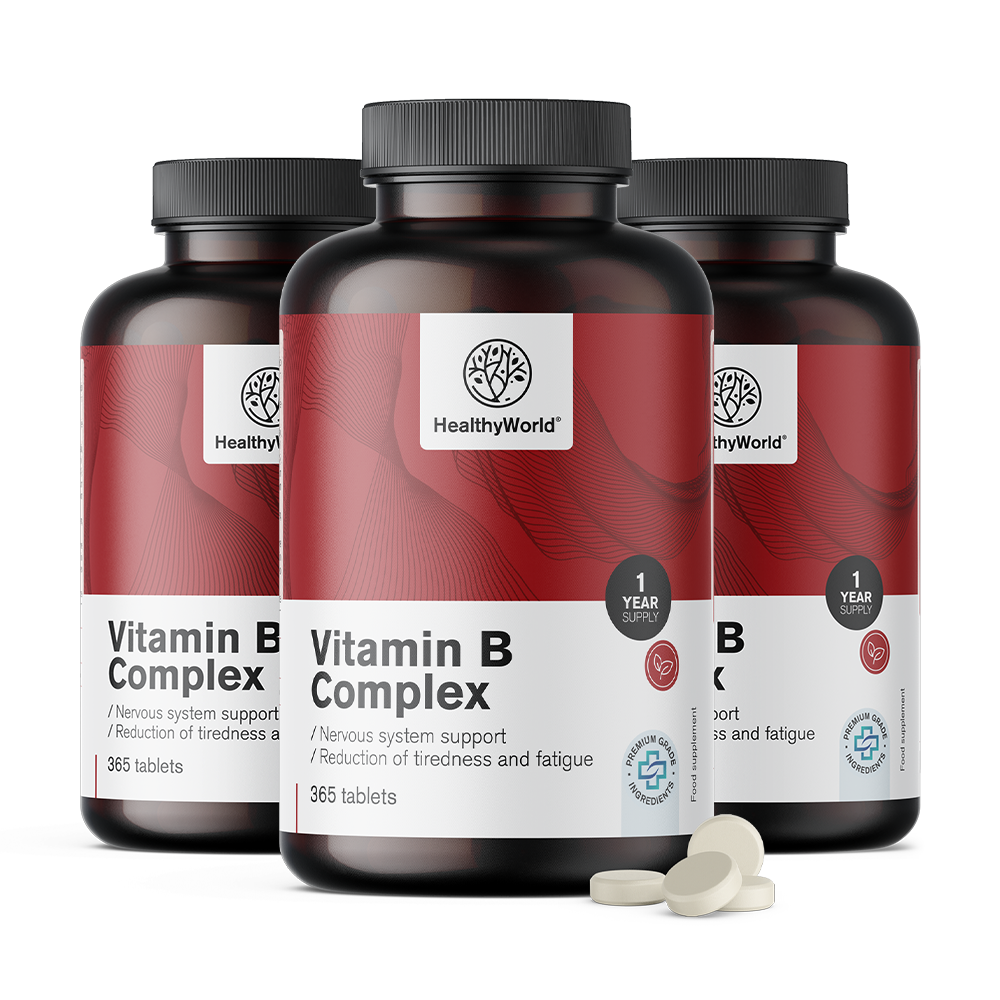 Vitamínový komplex B s všemi vitamíny B.