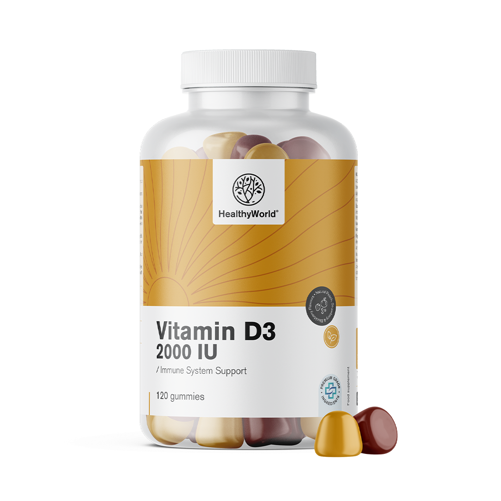 Vitamin D3 2000 tj. ve formě želé.