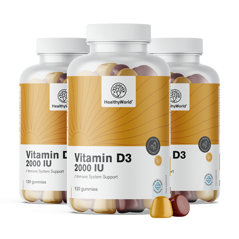 Vitamin D3 2000 tj. ve formě želé.