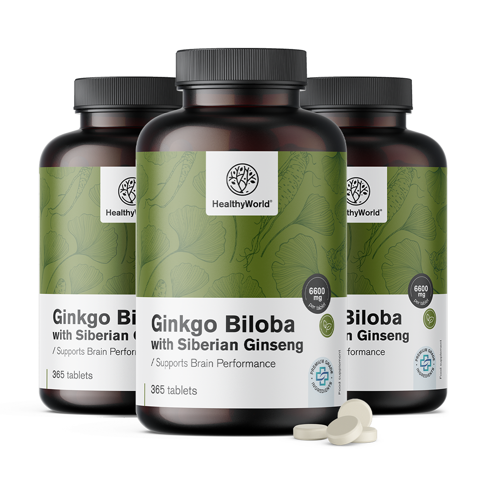 Ginkgo biloba se sibiřským ženšenem 6600 mg