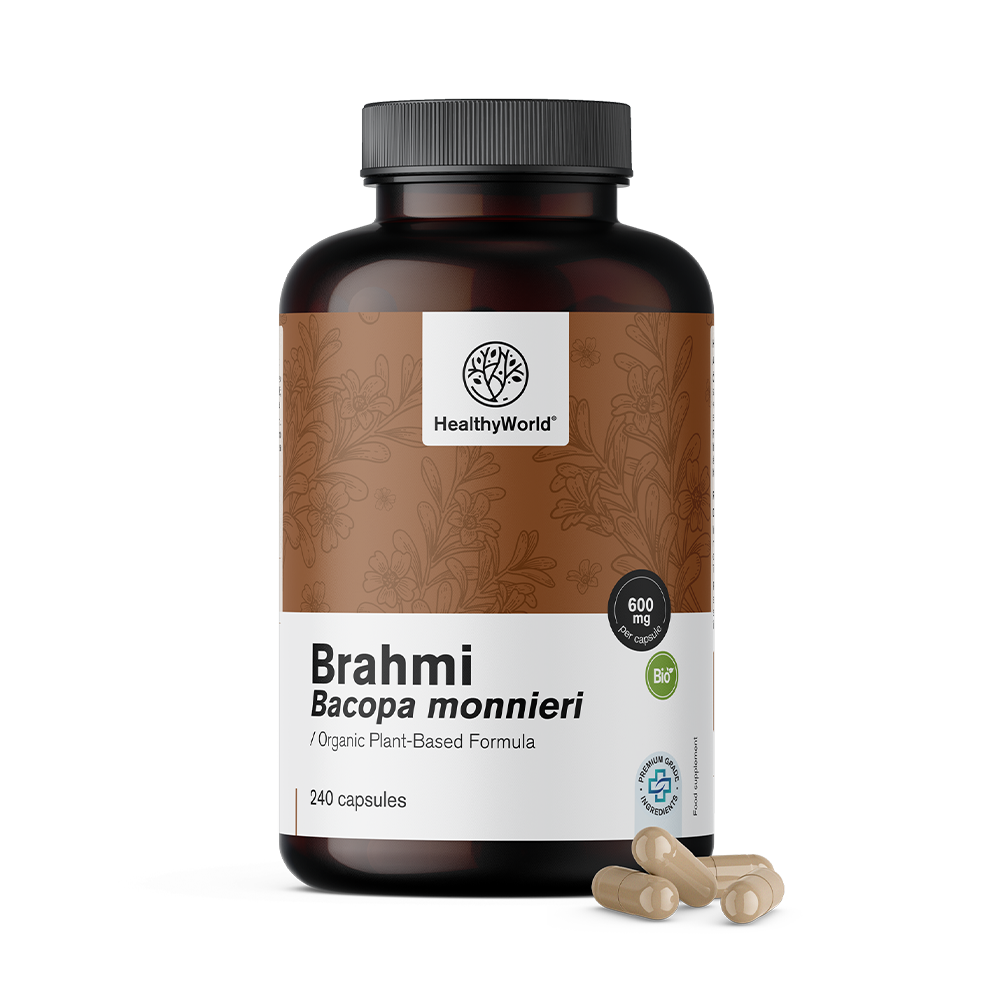 BIO Brahmi 600 mg ve formě kapslí.