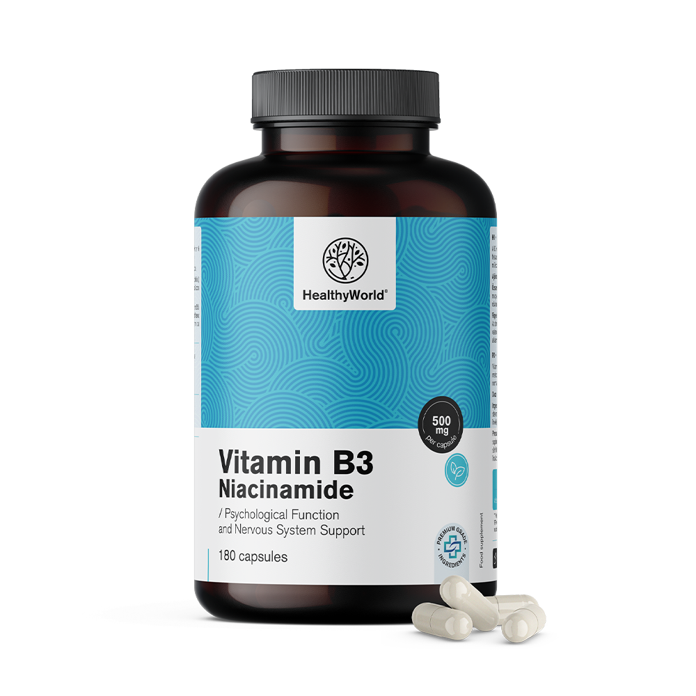 Vitamin B3 500 mg ve formě kapslí