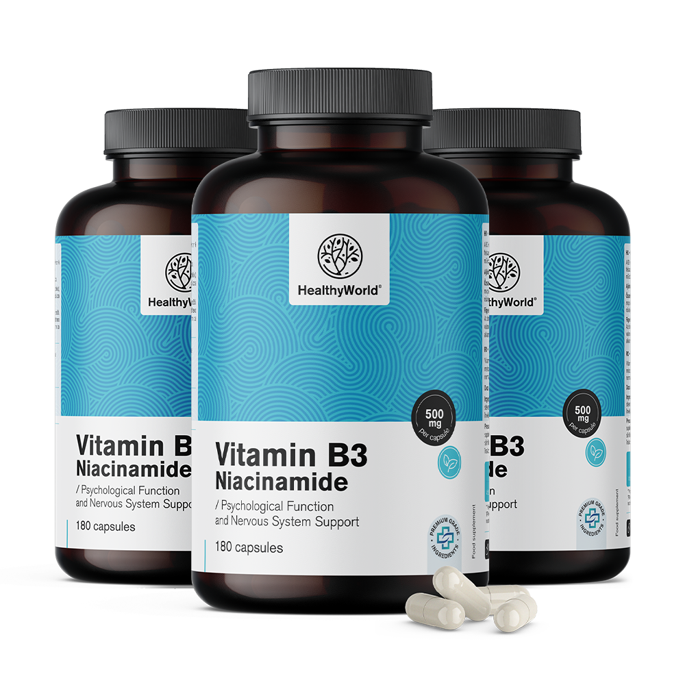 Vitamin B3 500 mg ve formě kapslí