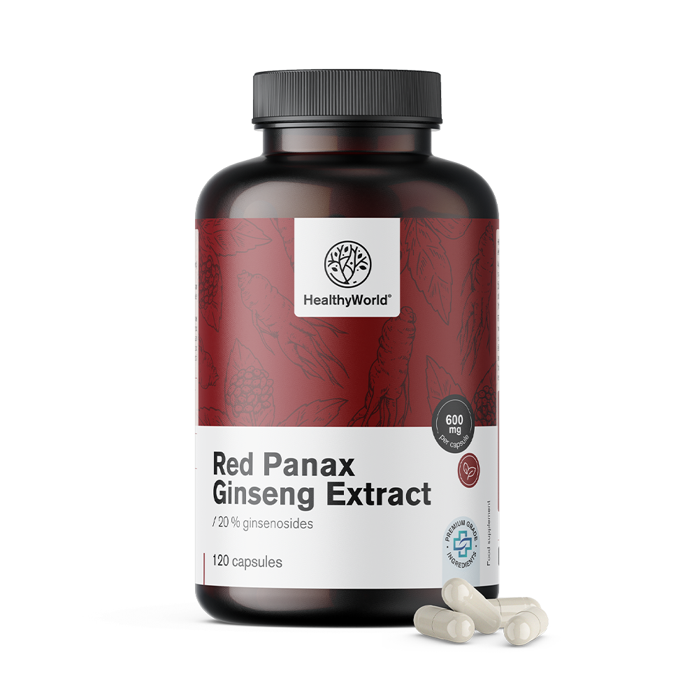 Červený Panax Ginseng - extrakt červeného ženšenu 600 mg