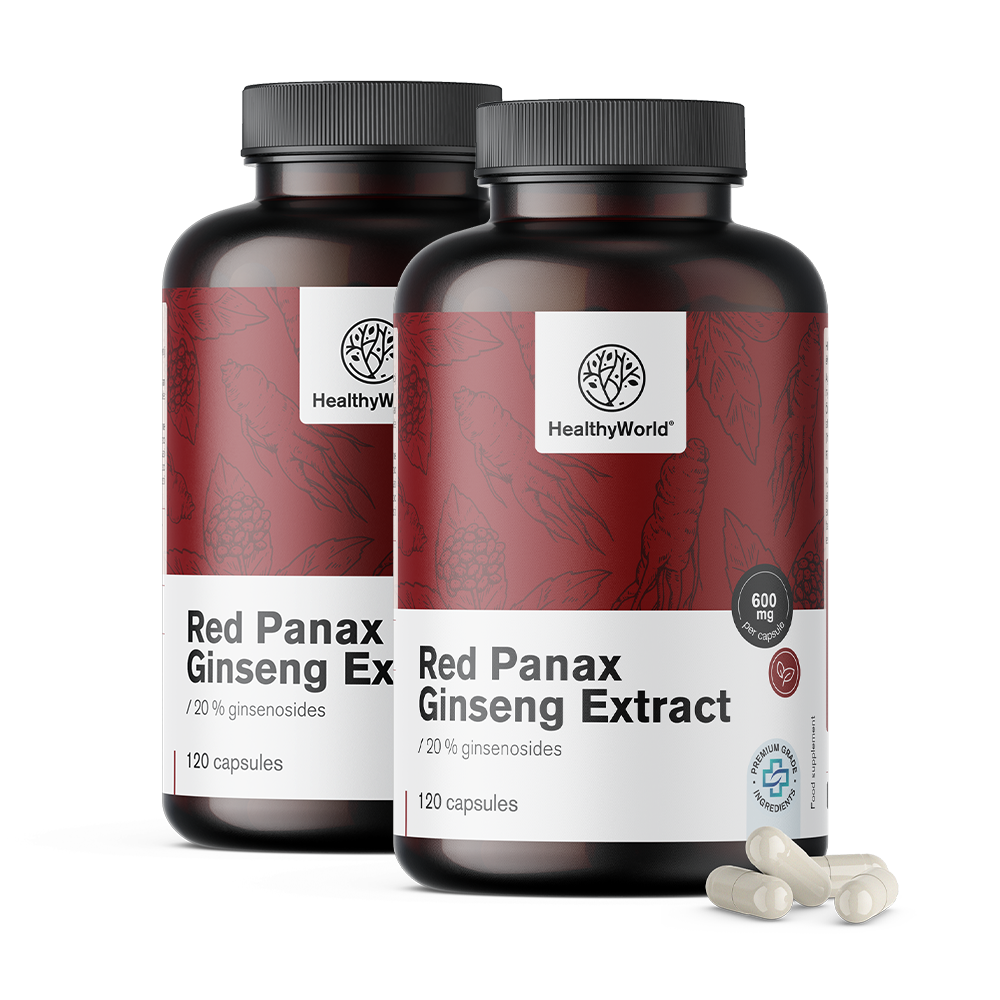 Červený Panax Ginseng - extrakt červeného ženšenu 600 mg