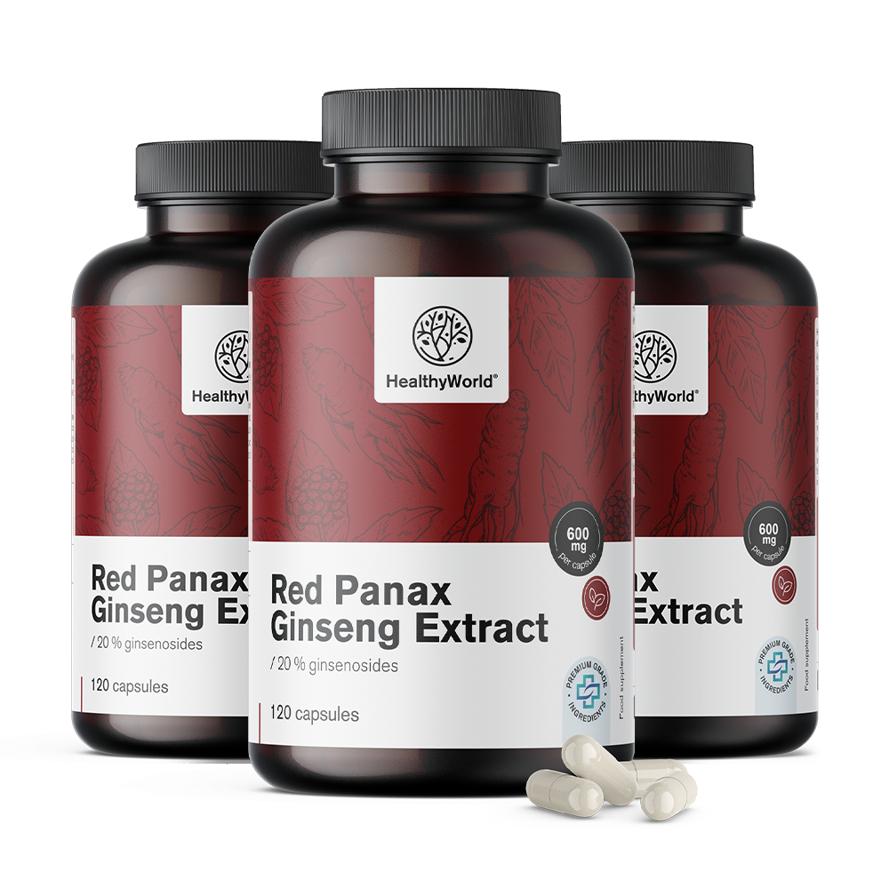 Červený Panax Ginseng - extrakt červeného ženšenu 600 mg