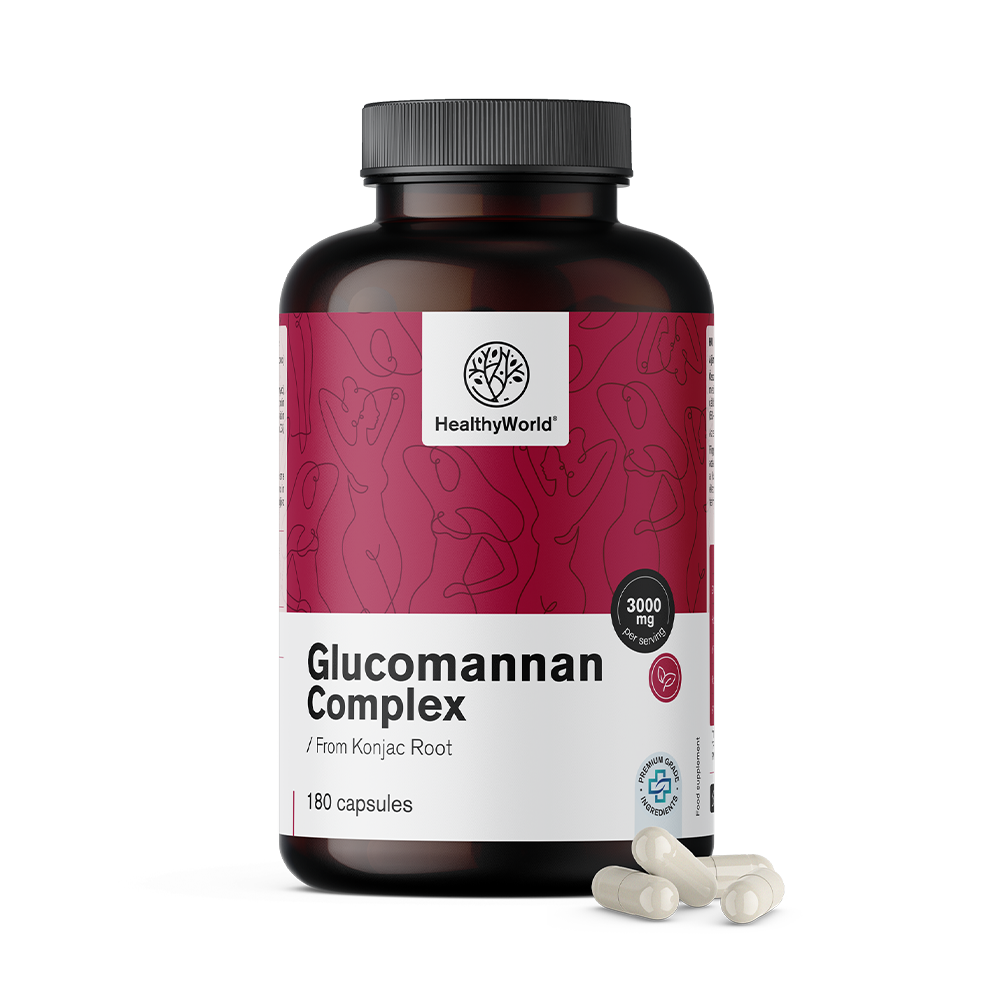 Glukomannan komplex 3000 mg.