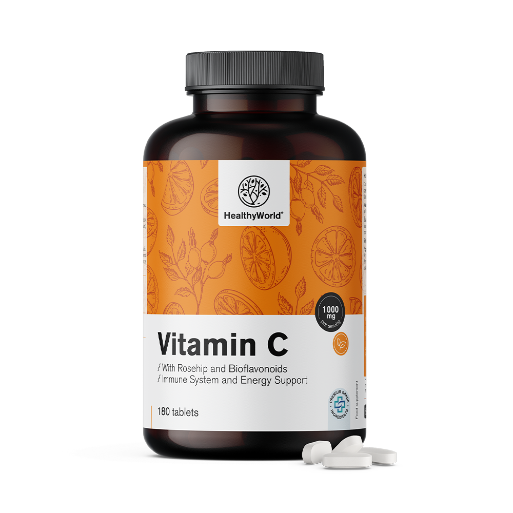 Vitamín C 1000 mg - s růžovým břízkem a bioflavonoidy