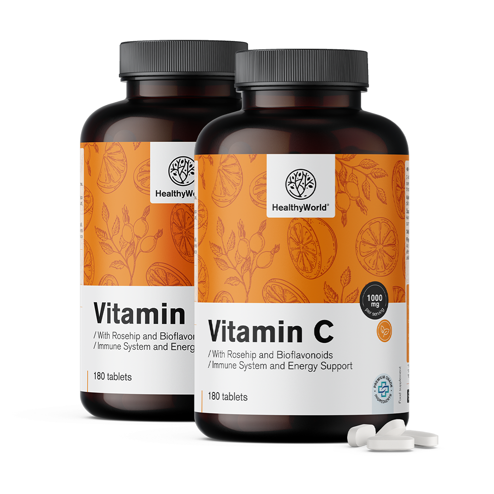 Vitamín C 1000 mg - s růžovým břízkem a bioflavonoidy